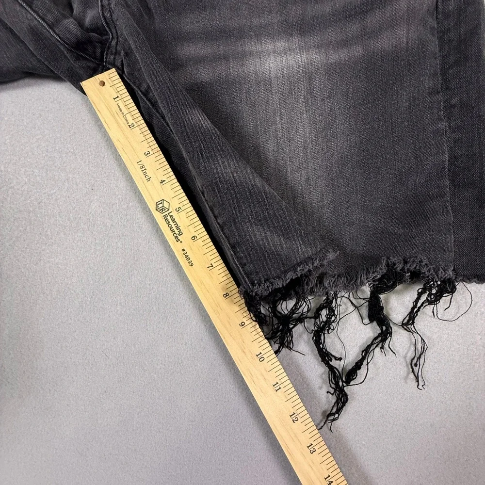 Buffalo David Bitton Driven Relaxed Straight Black Cut Off Denim Shorts Mens 33